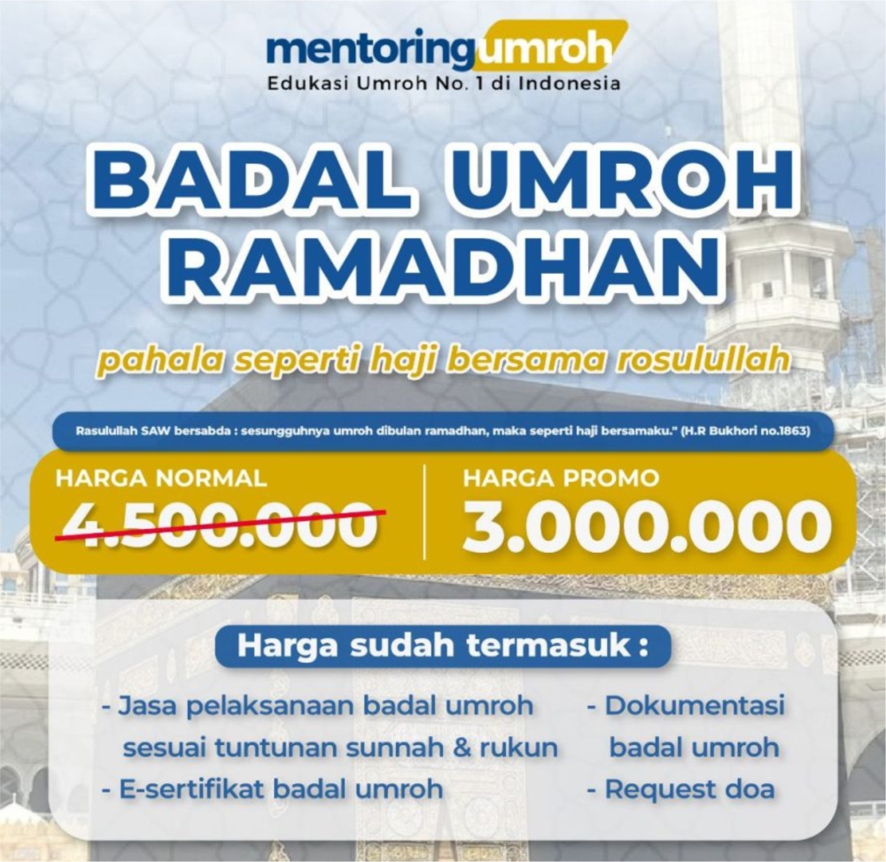PROMO BADAL HAJI 1446 HADIAHKAN PAHALA UNTUK ALMARHUM TERKASIH