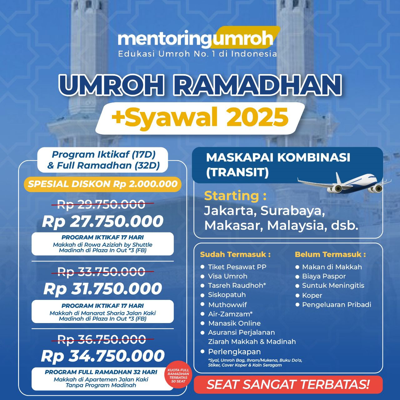 PAKET UMROH PLUS I'TIKAF RAMADHAN